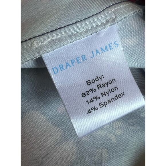 Draper James Floral Bohemian Blue Slip Wide Strap Scoop Neck Mini Dress L/XL NWT - Picture 10 of 11